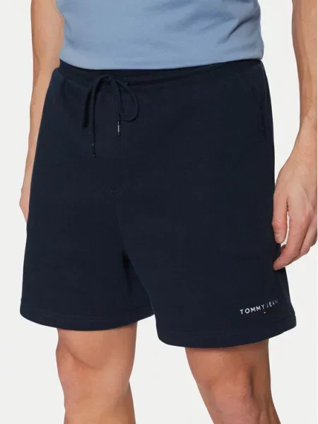 Tommy Jeans Sportovní kraťasy Flag Beach Tmavomodrá