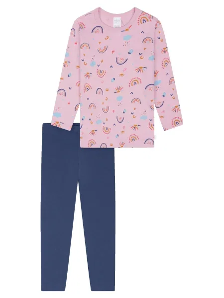 SCHIESSER Pyžamo Nightwear fialkově / starorůžová modrá