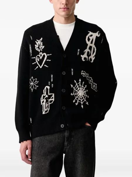 Cardigan Allsaints tricotate negru