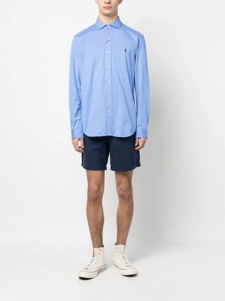 Haftowana koszulka Polo Ralph Lauren niebieska