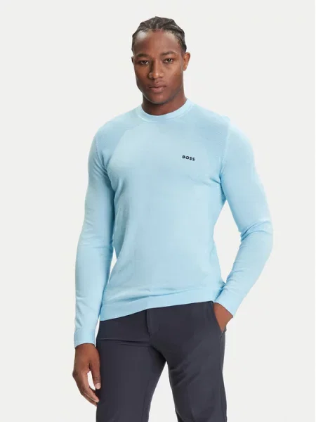 BOSS Pulover K_Momentum Svetlo modra