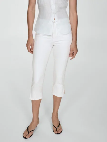 MANGO Скіні джинси білий