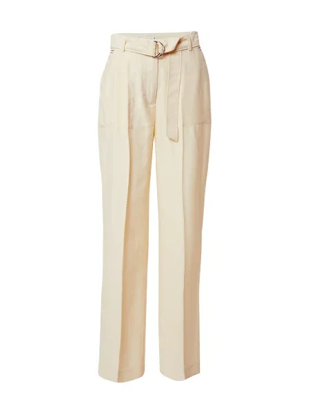 TOMMY HILFIGER Pantaloni cu dungă TOMMY HILFIGER X ABOUT YOU WL BELTED PANT' bej