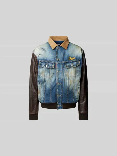 Kurtka jeansowa z czystej bawełny Dsquared2 niebieska