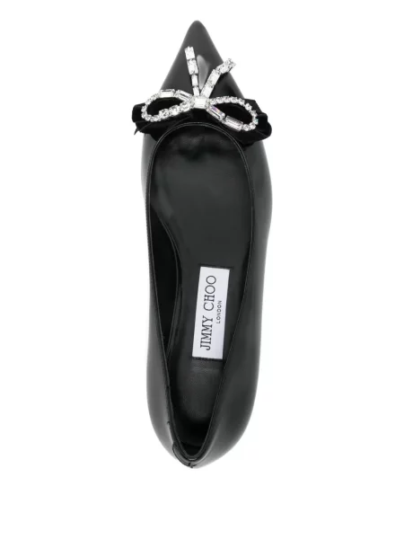 Pantofi cu toc Jimmy Choo cu funde fără toc negru