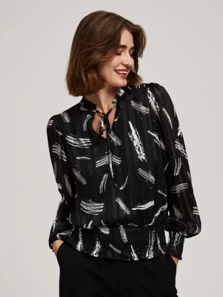 Cămașă Marisse cu legături negru