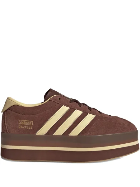 Hanorac cu glugă Adidas de costum maro