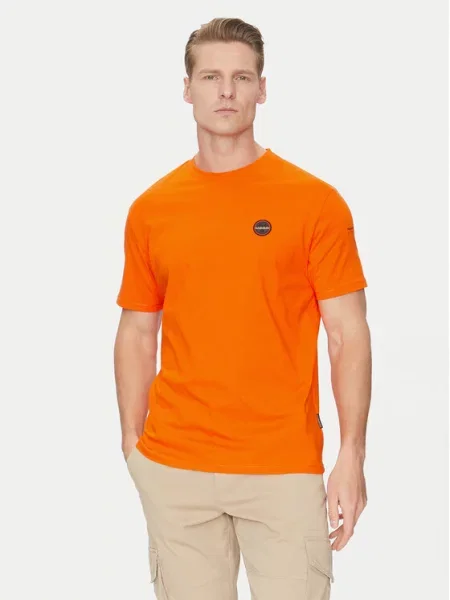 T-Shirt Napapijri πορτοκαλί