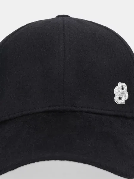 Шерстяная кепка Boss черная