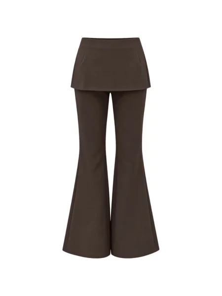 Pantaloni Eleh cu două rânduri de nasturi maro
