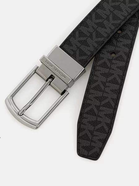 Кожаный кошелек Michael Kors с ремешками черный
