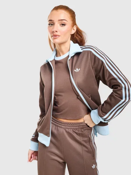 Adidas Bluza Rozpinana Classic brązowa