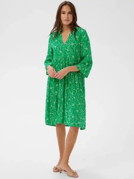 Kaffe Rochie KAellen verde alb