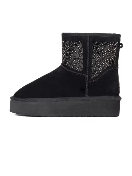 Gooce Botine Lana / transparent negru