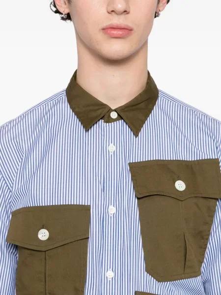 Cămașă Comme Des Garcons Homme Plus plisată albastru