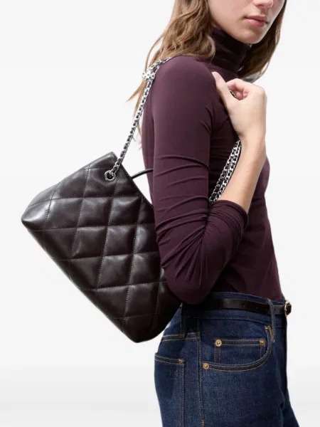 Geantă shopper Tory Burch maro