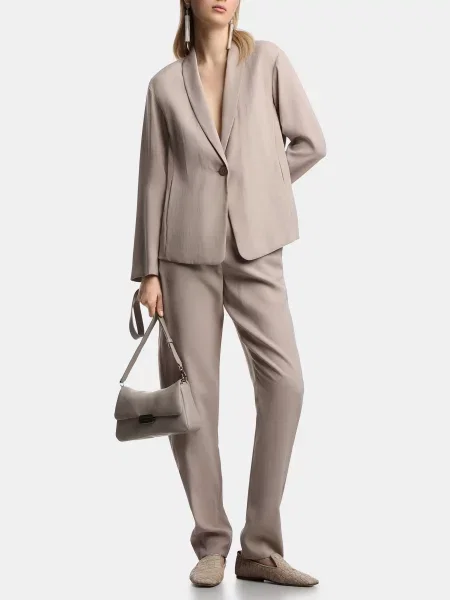 Классические брюки Emporio Armani из модала бежевые