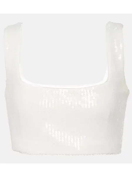 Top Galvan w serca o krotszym kroju biały