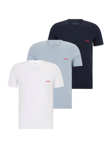 HUGO kratka majica RN TRIPLET P paket 3 kosov modra
