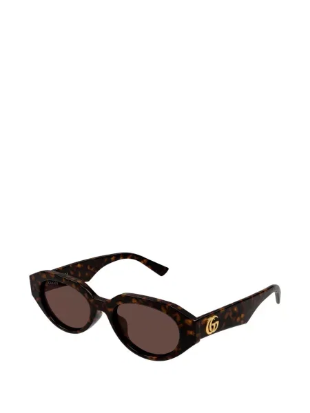Ochelari de soare Gucci Eyewear cu imprimeu geometric maro