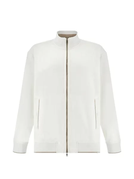 Hanorac din fleece Paul & Shark din fleece alb