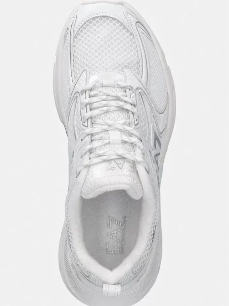 Sneakers tornacipő bőr hozzáadásával fehér