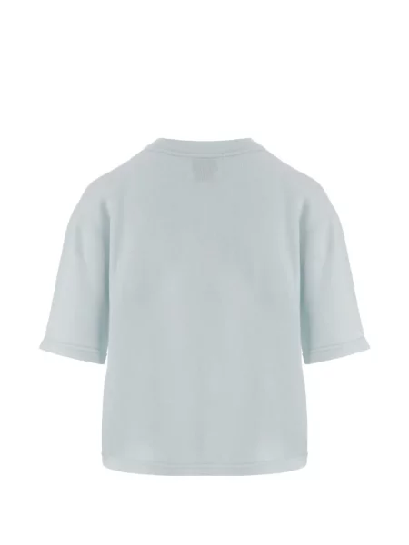 Scurt tricou Sa Su Phi cu decolteu rotund albastru