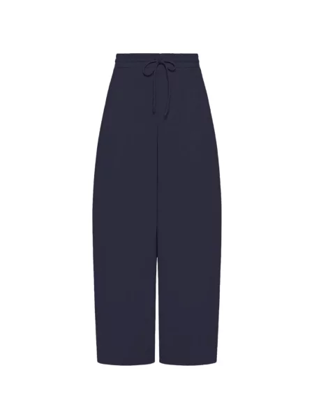 Pantaloni Max Mara alergare cu cordon albastru