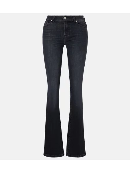 Blugi evazați 7 For All Mankind negru