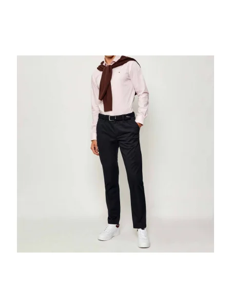 Pantaloni chino Tommy Hilfiger cu imagine albastru