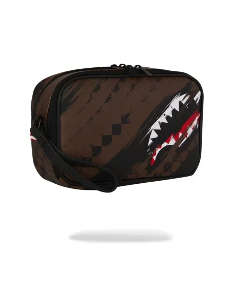 Torebka Sprayground skórzana w stylu grunge brązowa