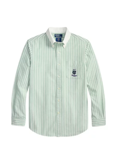 Șapcă Polo Ralph Lauren de mătase cu dungi cu cataramă albastru