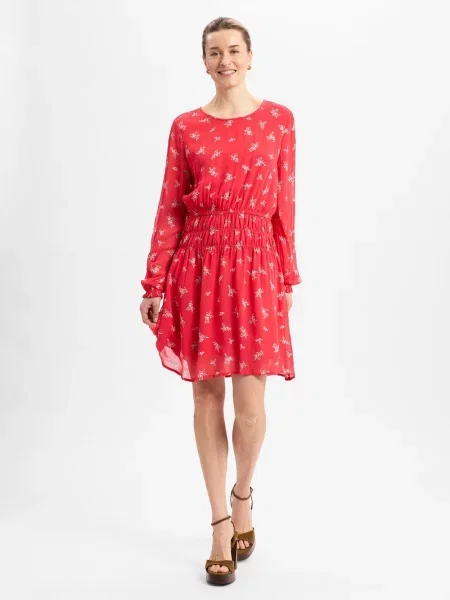 Nümph sukienka na co dzień Nufelicity Kobiety wzorzysty 34 czerwony