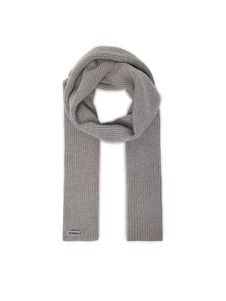 PINKO Akcesoria Kobieta ONE SIZE Szalik Słowenia Half English szary