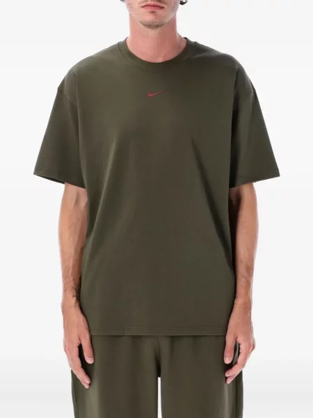 Majica Nike od flisa s printom s okruglim izrezom zelena