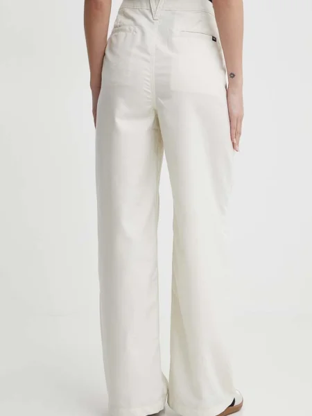 Kalhoty Vans široké high waist béžová