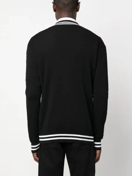 Cardigan Balmain cu decolteu în V negru