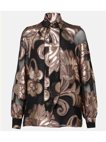 Bluză Etro transparente auriu