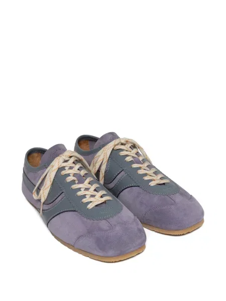 Sneakerși Dries Van Noten din piele de căprioară violet