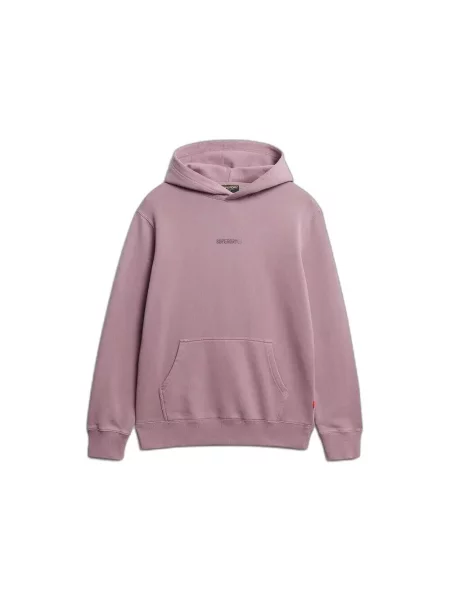 Bluza z kapturem i mikro logo Superdry fioletowa