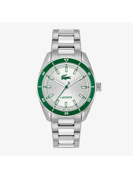 Lacoste Zegarek Boston Męski Srebrny szary
