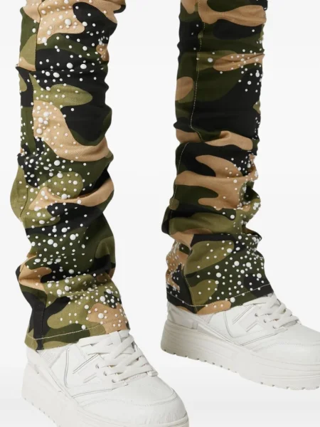 Дънки Guapi с перли зелено