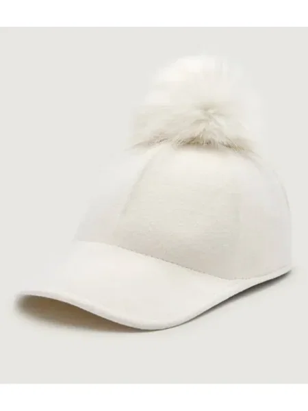 Marc Cain De lână șapcă baseball alb