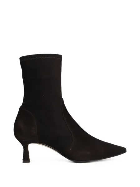 Botine The Seller din piele de căprioară maro