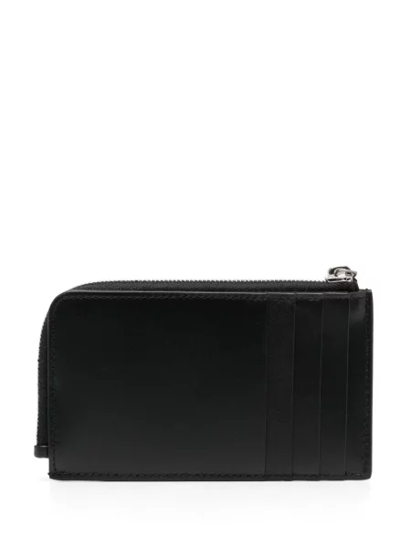 Portfel Jil Sander skórzany z logo czarny