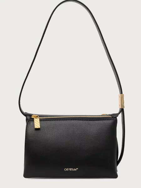 Geantă shopper Off-white din piele alb