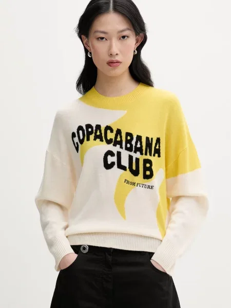 From Future pulover pentru femei din lână galben