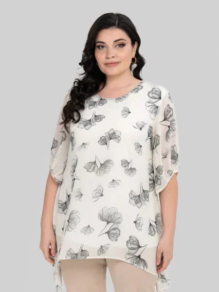 Блуза All Posa молочний софтшел