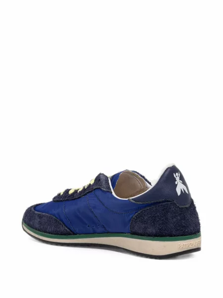 Sneakerși Patrizia Pepe din piele de căprioară cu imagine albastru