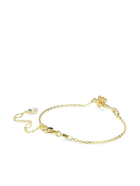 Pandantiv Swarovski cu model floral auriu